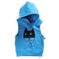 Minti S14 Baby Sleeveless Hood Happy Cat Blue